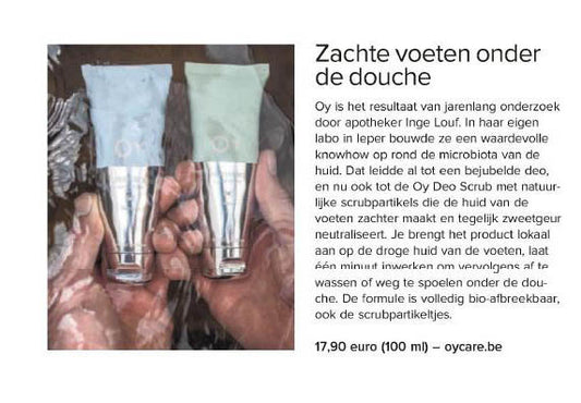 Zachte voeten onder de douche